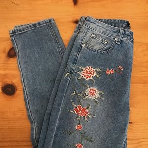 NEW Embroidered Mom Jeans